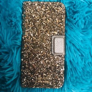 Kate Spade glitter wrap folio Iphone  7 case
